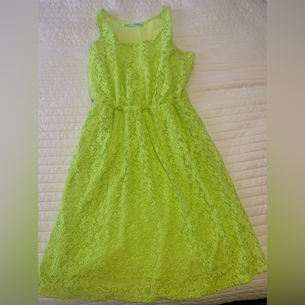 Maurice’s lime green lace dress